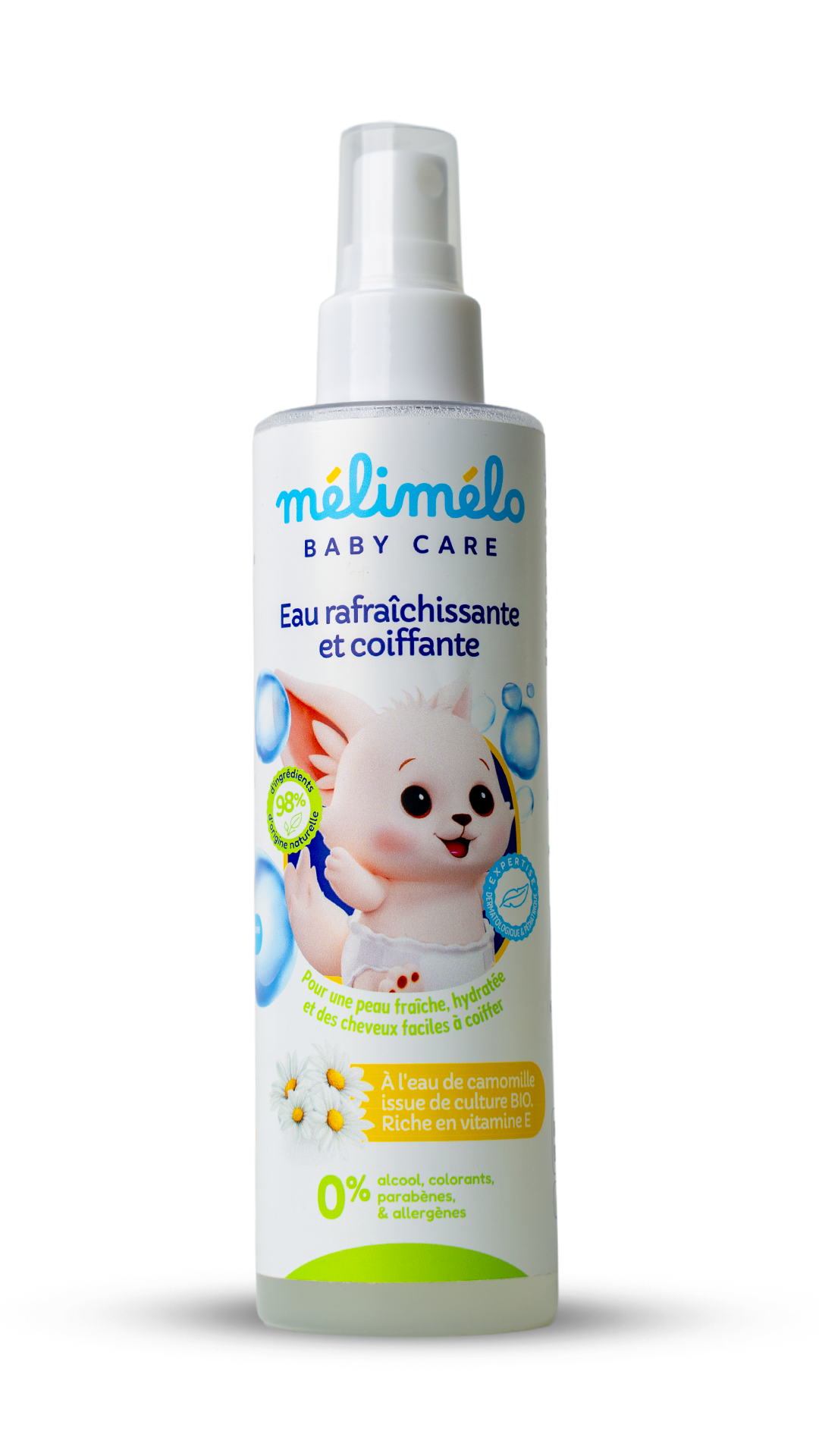 Eau rafraîchissante et coiffante