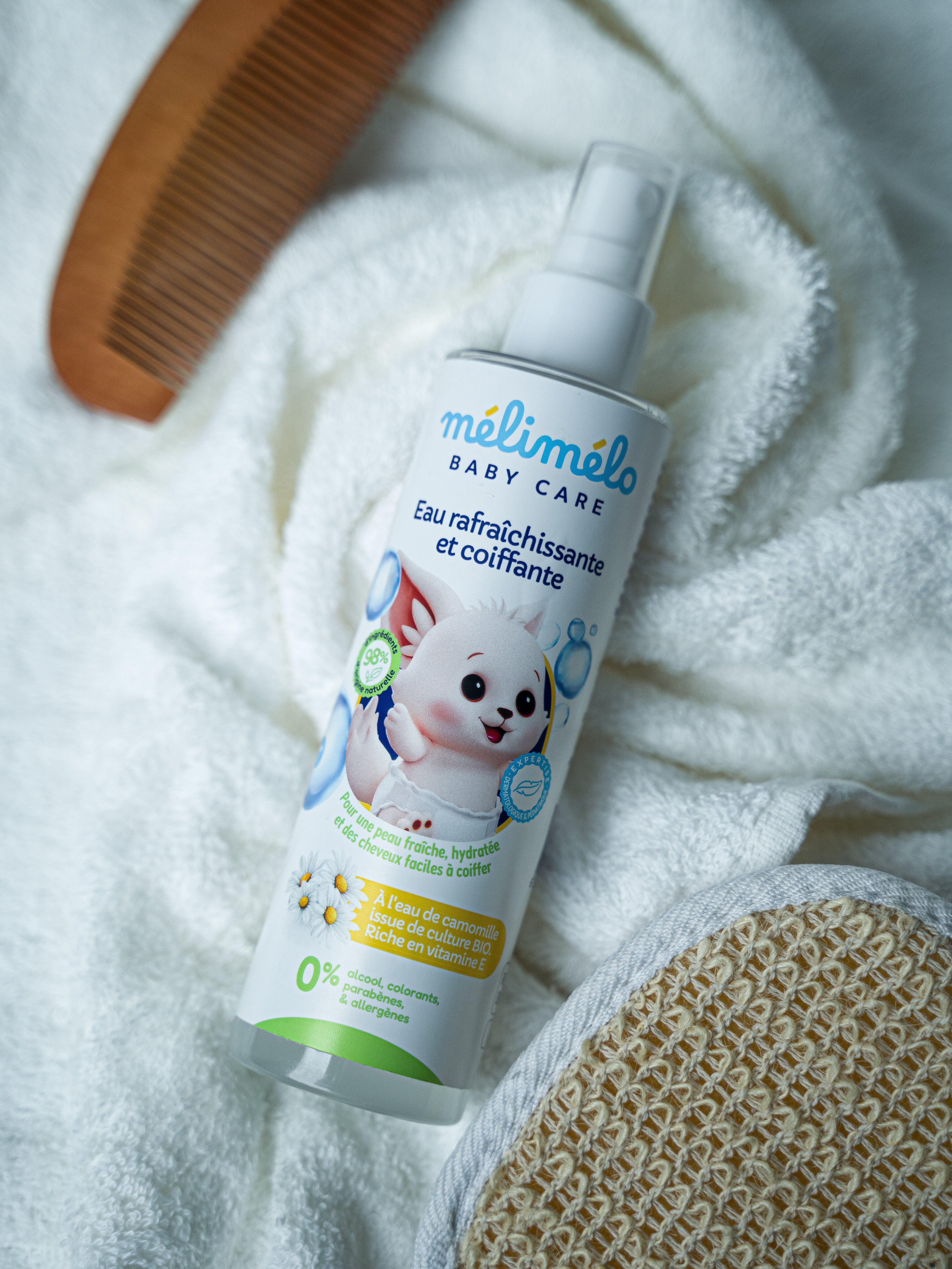 Eau rafraîchissante et coiffante